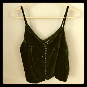 Madewell cropped velvet cami